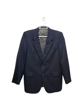 Christian Dior Vintage Hart Schaffner Marx Navy Pinstripe Blazer Sz 40R
